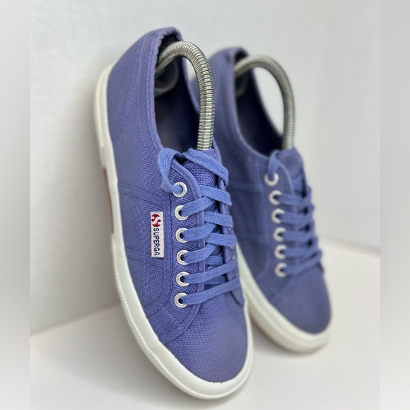 SUPERGA 2750 Cotu Classic Low Top Lace Up Canvas Sneakers Womens Sz 9 Deep Lilac - Picture 3 of 12